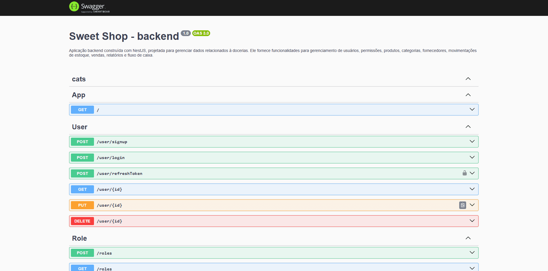 Sweet Shop - Backend